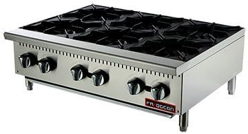 SIX BURNER COMMERCIAL HOTPLATE - NATURAL GAS 36" INCH