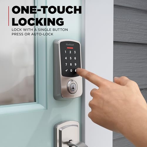 Kwikset Aura Reach Smart Lock Matter and Bluetooth Enabled Keyless Entry Door Lock Deadbolt, Proximity Wakeup, Geofence Auto-Unlock Satin Nickel - Image 5