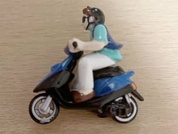 Amazon | スクーター②青バイクミニカーライダー付き原チャリ原付き
