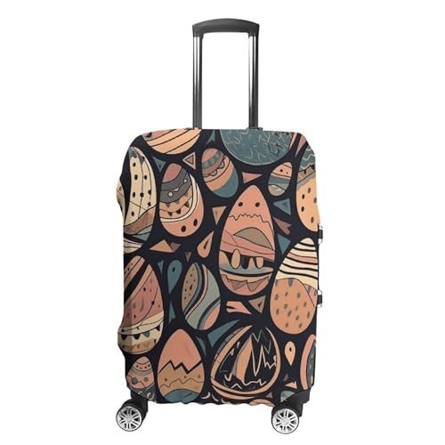 Travel Luggage Cover Elastic Suitcase Cover Easter Egg Pattern Luggage Cover Anti-Scratch Suitcase Protector Washable Dustproof Baggage Cover Fits 18-32 Inch Luggages L