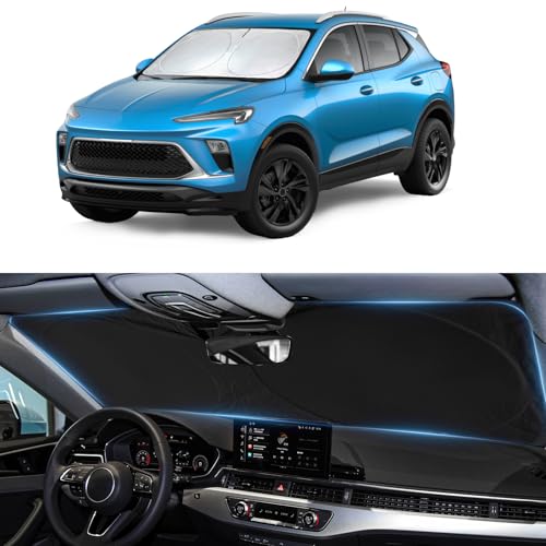 Image of Sun Shade for Encore Windshield Sunshade Custom fit for Buick Encore GX 2020-2024 2025 2026 Foldable Front Window Cover Retractable Sun Visor Protector Keep Interior Cool UV Blocker
