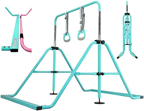 PreGymnastic Updated Folding Gymnastics Kip Bar with Sturdier Base, Easy to Assemble and Dis-Assemble
