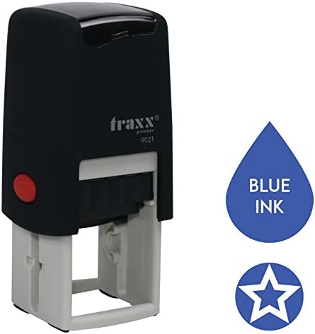 Traxx 9021 Loyalty Card Self Inking Rubber Stamp Business Cafe Coffee Shop *A Black Coffee Bean Design*