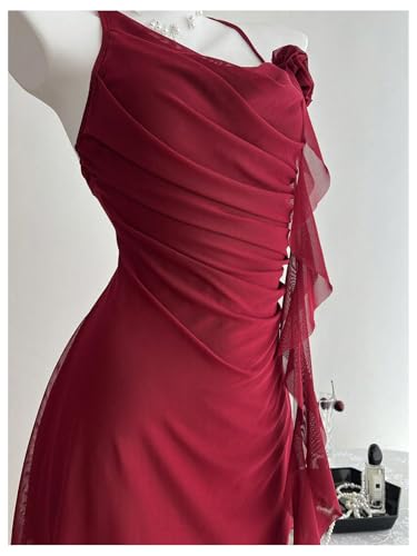 Image of GORGLITTER Women's Halter Strapless Club Y2K Cocktail Birthday Mini Dress | Red Halter Dress, Club Outfits, Clubbing Dresses for Women, Going Out Dresses, Tea Party Mini Dress