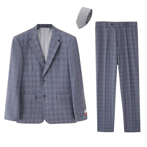 CHITONE Men's Suit Slim Fit 2 Piece Stretch Suits for Men Tuxedo Jacket,Two Button Dress Jacket &Pants for Wedding Party Prom