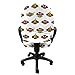 Ambesonne Cartoon Office Chair Slipcover, Funny Monkeys with Bananas Various Expressions Animal Comedy Design, Protective Stretch Decorative Fabric Cover, Standard Size, Brown Yellow