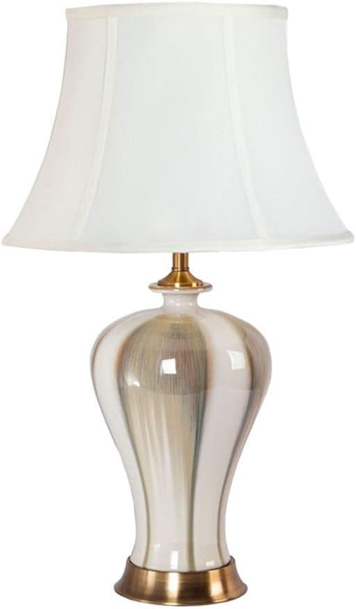 Ceramic Table Lamp New Chinese Copper Jingdezhen Ceramic Table Lamp Living Room Sofa Several Lamps Warm Bedroom Bedside Lamp Decorative Lamp Large Bedside Table lamp (Color : Touch Switch)