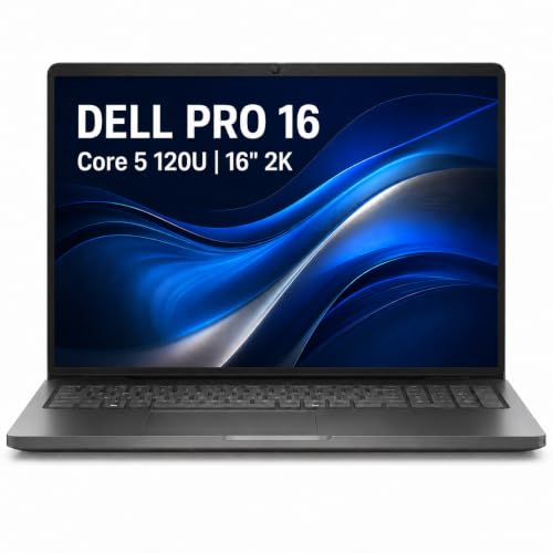 Image of Dell Pro 16 PC16250 Business Laptop, 16 inch FHD+ IPS Anti-Glare Display, Intel Core 5 120U, 64GB DDR5 RAM, 2TB NVMe SSD, Backlit Numeric Keyboard, Thunderbolt 4, Wi-Fi 6E, Windows 11 Pro
