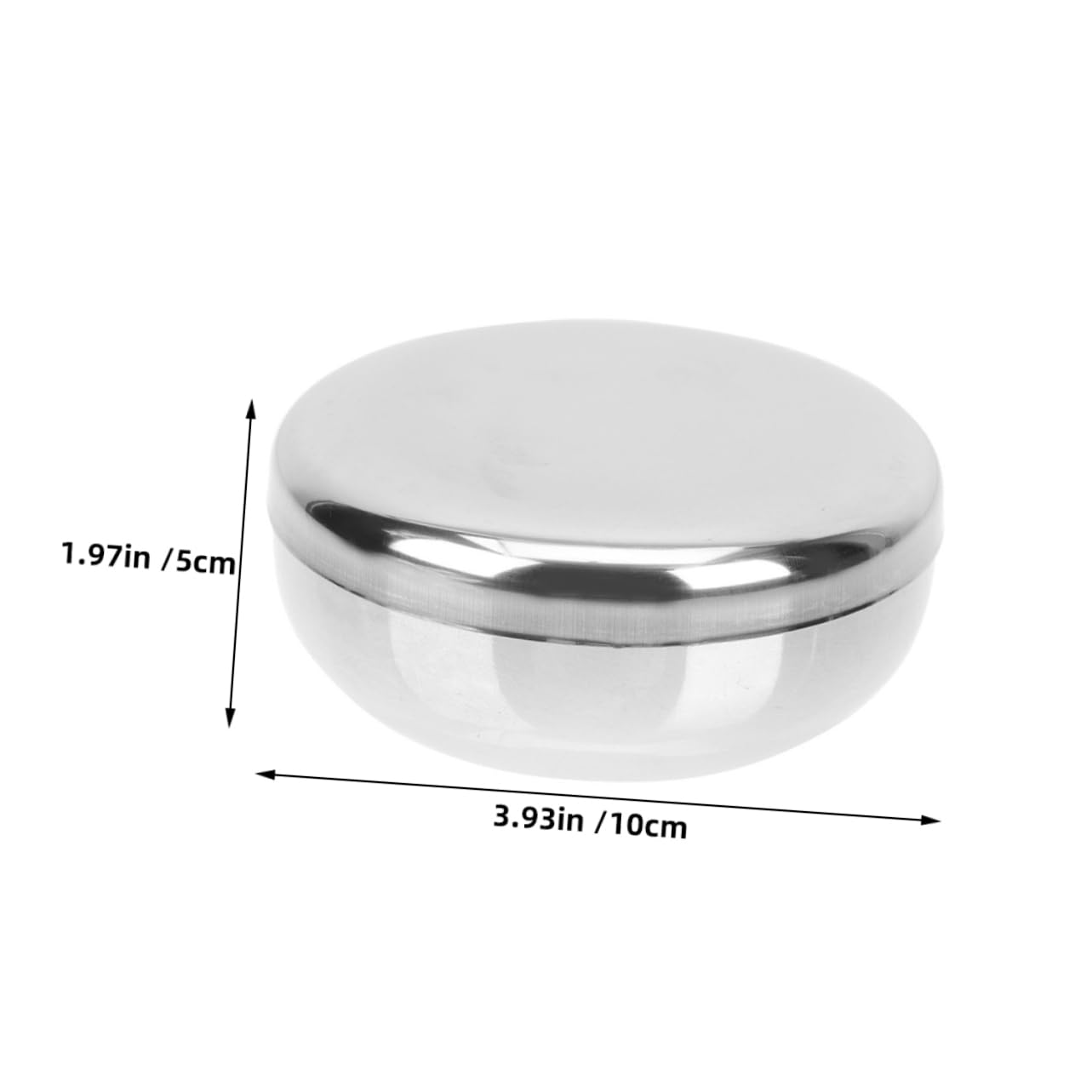 ABOOFAN Korean Style Stainless Steel Rice Bowl with Lid Single Serving Dish for Soup Cereal and Small Dishes and Easy to Clean for Home and Restaurant Use