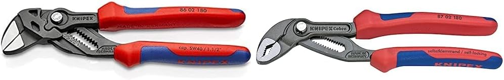 KNIPEX Tools Pliers Wrench (8602180) and Knipex Cobra Pliers - Comfort Grip