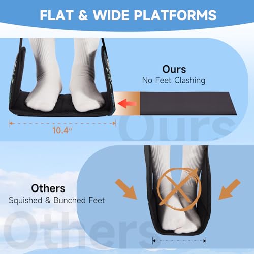 Portable Footrest Hammock for Air Travel, Work on Desk, Provides Support for Leg, Made by Soft Memory Foam, Relieve Leg Pressure, Car & Office Essentials