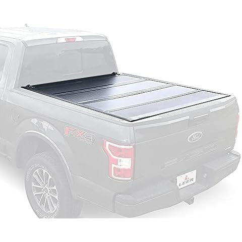 LEER HF650M | Fits 2017+ Ford Superduty with 6.9 FT Bed | Hard, Quad-Folding, Low Profile Tonneau Cover | SKU 650400 Cover