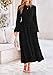 PRETTYGARDEN Women's Fall Spring Elegant Long Sleeve Maxi Dress Swiss Dot A Line Flowy Casual Holiday Party Going Out Dresses (Black,X-Small)