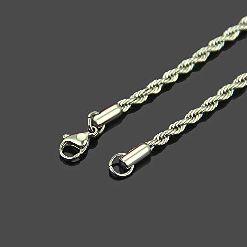 Lureme Stainless Steel Hip Hop Twisted Rope Chain Necklace For Men And Women (Nl006246-3) #TOP3