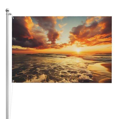 Drapeaux 122 x 183 cm extérieur double face œillets laiton bannière