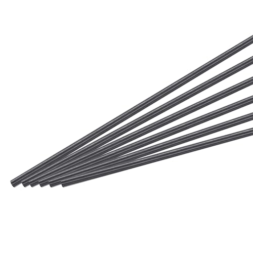 QUARKZMAN Kohlefaserstab, 6mm x 300mm Kohlefaserstange für RC Flugzeug DIY Basteln Drachen Flügelrohr Quadcopter Arm Reparatur Pack mit 6 Stück