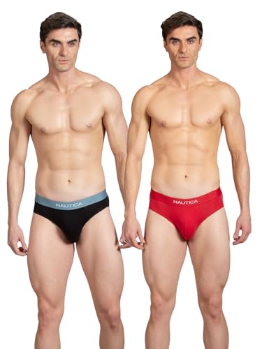 Image of Nautica Men's Cotton Blend Classic Solid Briefs