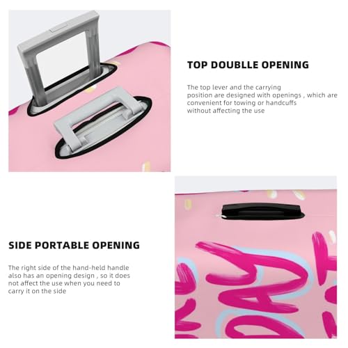 Motivational Quote Make Today Great Pink Elastic Travel Luggage Covers Dustproof Scratch-Resistant Suitcase Protector Fit 22-24 Inch3