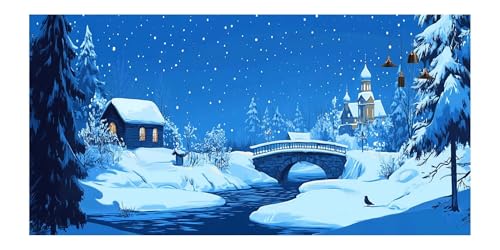 Diamond Painting Paysage de Neige 30x90cm - Kit Complet Broderie Diamant 5D - 2
