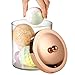 SheeChung 4 Pack 50 Oz Large Apothecary Jar with Rose Gold Rust-Proof Lid - Shatterproof Plastic Laundry Pods Container - Chic Rose Gold Bathroom & Vanity Storage Organizer for Scent Beads, Salts