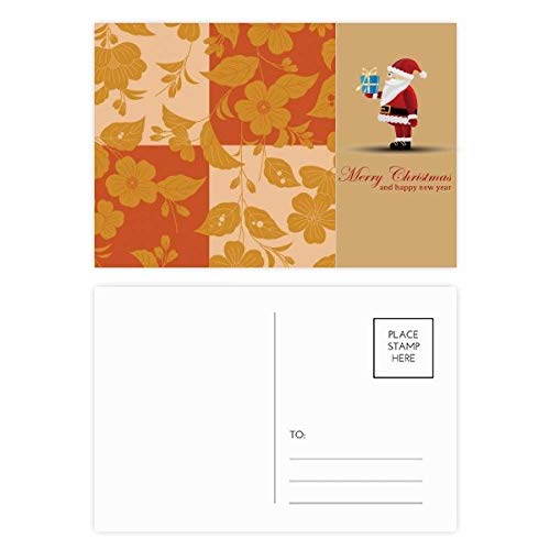 Cartes postales Père Noël japonais fleurs jaunes : partagez l'esprit de Noël poétique