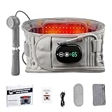 Kompressions Massagegürtel mit Rotlichtwärme, 3-in-1 Rückenpflege Gürtel mit Aufblasbare Lendenwirbel-Traktion, 3 Heiz & Massagemodi, zur Reduzierung des Drucks und Linderung von Muskelkrämpfen