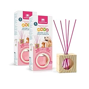CRISTALINAS Pet Odour Eliminating Reed Diffusers Fluffy Towels Scent – 30ml Air Fresheners for Home – Lasts upto 4 weeks – Reed Diffusers for Home – Pack of 2