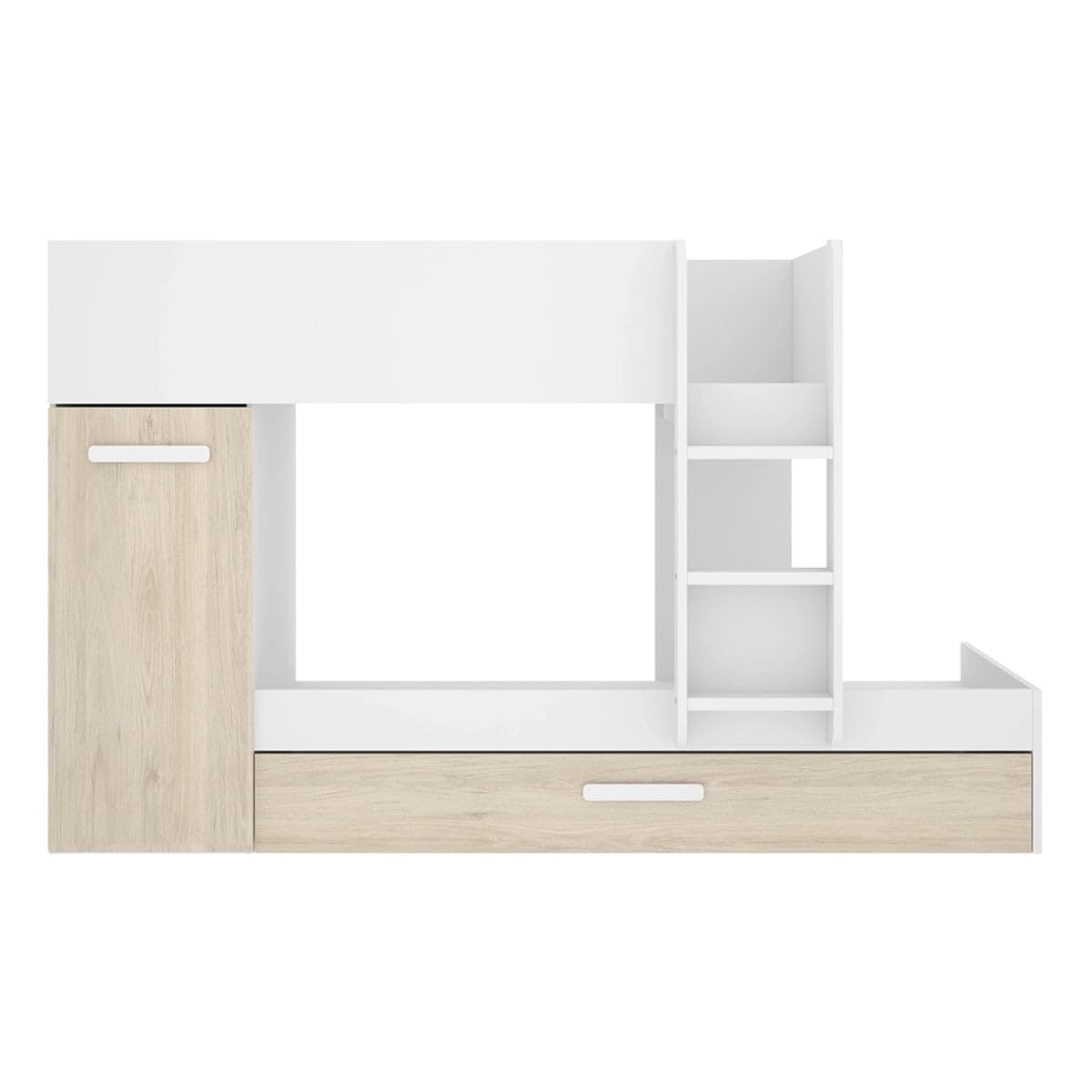 DEKIT - Pack Ahorro Juvenil Cama Tren Triple Tom con 3 Colchones viscoelásticos Nova 90 x 190 cm