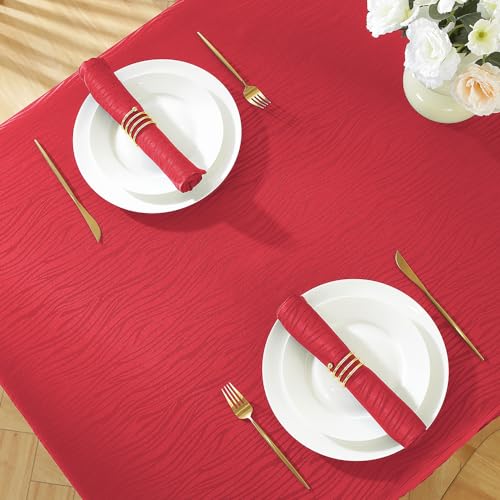 Servilletas de Tela Rectangulares Rojas 20x20 Pulgadas x4 miniatura 3