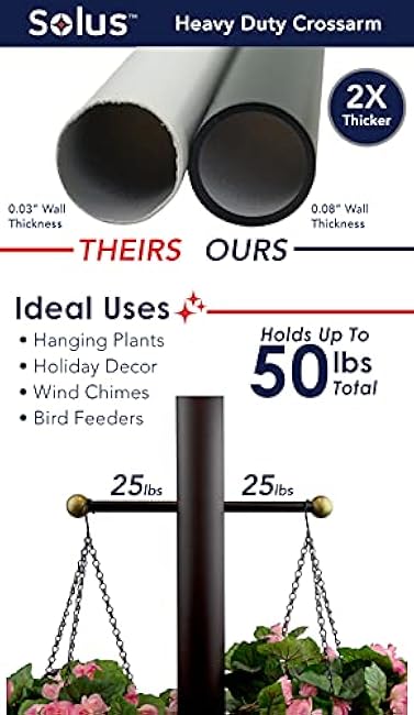 Solus SCA-335BK 15 Cross Arm Ladder Rest Black Bar