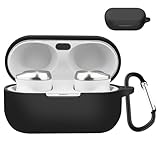 YAODLE Technics EAH-AZ80 用 ケース カバー パナソニック(Panasonic) Technics EAH-AZ80用保護ケース 装着充電可能 全面保護 落下防止 キズ防止 耐衝撃 防塵 軽量 収納 カラビナ付き(Technics EAH-AZ80，ブラック)