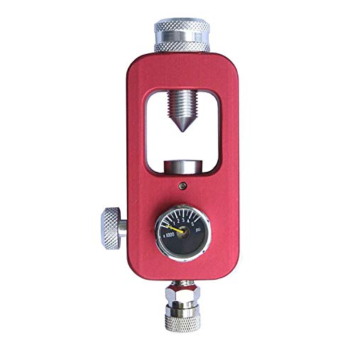 Gurlleu Scuba DIN Valve Refill Adapter Aluminum Alloy 4500 PSI PCP Paintball HPA Tank Fill Station & Charging System (Red) Cover