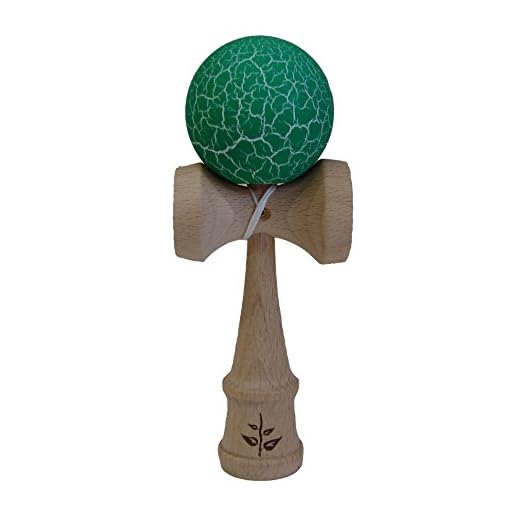 White/Green Crackle Kendama