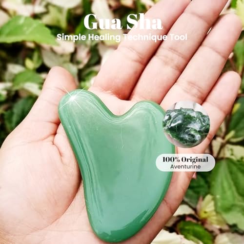 Image of ROSELYNBOUTIQUE Gua Sha Facial Tools & Face Roller Original Face Massager for Puffiness Wrinkless Skin Care Routine - Self Care Gift for Men Women (Aventurine)
