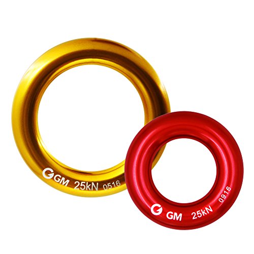 GM CLIMBING Rappel Ring Connector Pack of 2 for Rope Retriever Friction Saver Set Red