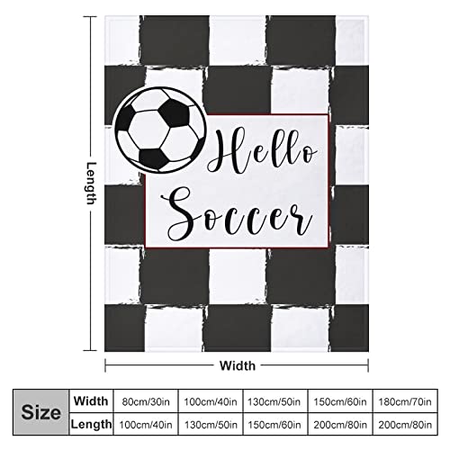 Couverture Hello Soccer surdimensionnée en textile super doux et finitions premium