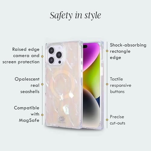 Image of COCOMII Rectangle for iPhone 15 Pro Max Case, Mother of Pearl