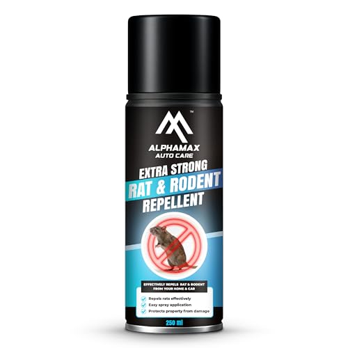 Image of ALPHAMAX Rat Repellent Car Spray (250 ml) | Easy to Apply |Powerful & Long Lasting Protection for Car, Bike Wires & Engine Part