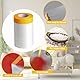 55 cm x 20 m Abdeckfolie Klebeband mit Folie, 6 Rollen Abdeckfolie Malerfolie, Selbstklebende Goldband Masker Tape, Transparent Malerkrepp mit Folie Gewebeklebeband Malerband zum Staubschutz