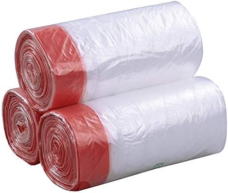 Fosly 40L Drawstring Bin Liners, Clear Bin Bags, 108 Bags