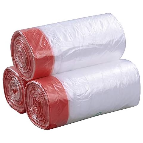 Fosly 30L Super Strong Drawstring Bin Liners, Clear, 108 Bags Cover