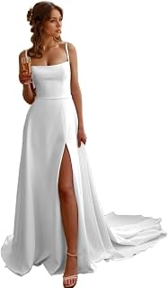 Off Shoulder Mermaid Wedding Dresses for Bride 2025 Satin Bridal Gowns Boho Beach Wedding Gowns with Train