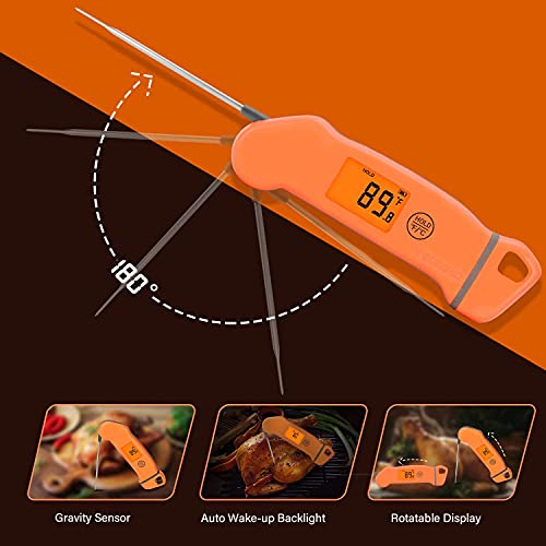 Inkbird Wireless Wi-Fi/Bluetooth Meat Thermometer & Ip67 Waterproof Instant Read Thermometer, Digital Grill Cooking Thermometer, Rechargeable Oven Food Smoker Thermometer 4 Colorful Probes #TOP7