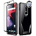 OnePlus 6 Case, Poetic Guardian [Scratch Resistant] [360 Degree Protection] Full-Body Rugged Clear Bumper Case [with Tempered Glass] for OnePlus 6 - Black
