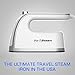 Travel Steamer Iron Mini - 30% More Steam Than Others. Dual Voltage 800W Lightweight, Best for Travel and Quilting Iron with Anti Slip Handle and Non-Stick Soleplate