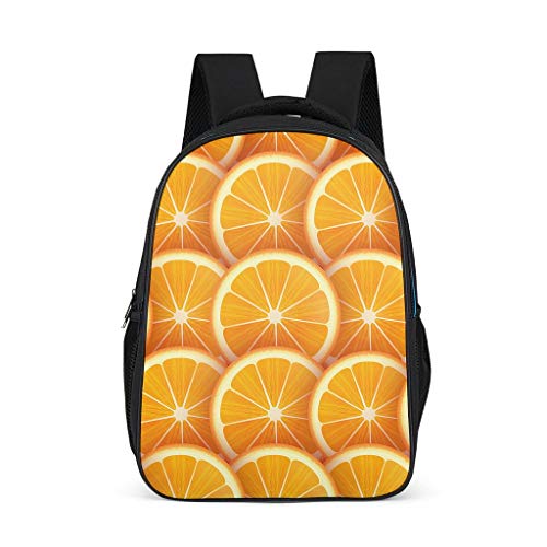 Orange Schulrucksack Ergonomischer Schulranzen Vintage Schultasche Daypack Rucksack Backpack Kinderrucksack für Teenager Jungen Mädchen Schwarz Grey OneSize Cover