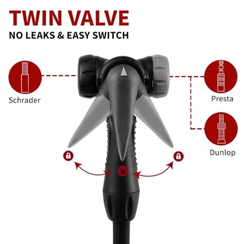 image for BV Bike Pump out of durable Steel - Bicycle pump 160 PSI high Pressure