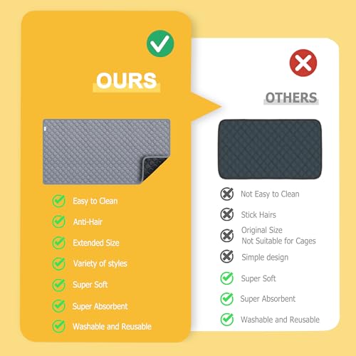 cimiycob Forro para gaiola de porquinho da índia, pacote com 2 roupas de cama laváveis, à prova d'á