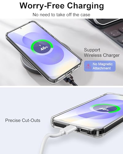 Image of HOOMIL Case for Samsung Galaxy S25, Anti-Yellowing, Clear