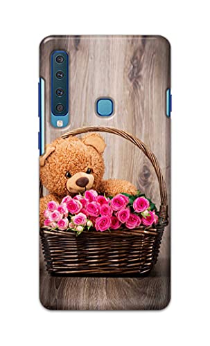 Image of PRINTFIDAA Roses and Teddy Bear in The Wicker Hard Back Cover for Samsung Galaxy A9 (2018) / Samsung A9S, SM-A920F / DS, SM-A9200 Back Cover -(P6) KAT1004